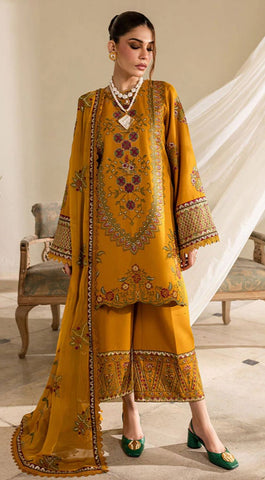 Premium Dhanak 3 Piece Embroidered