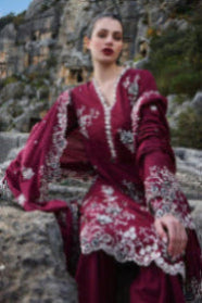 Elegant Dhanak 3 Piece Embroidered
