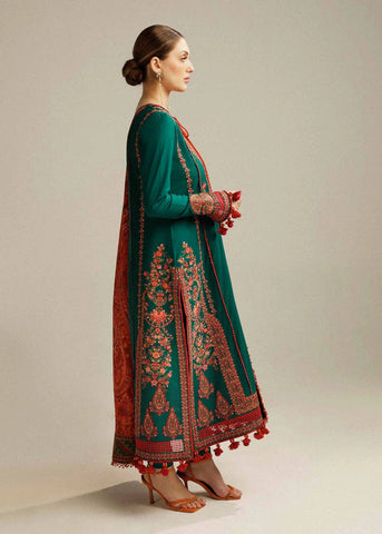Elegant Dhanak 3 Piece Embroidered