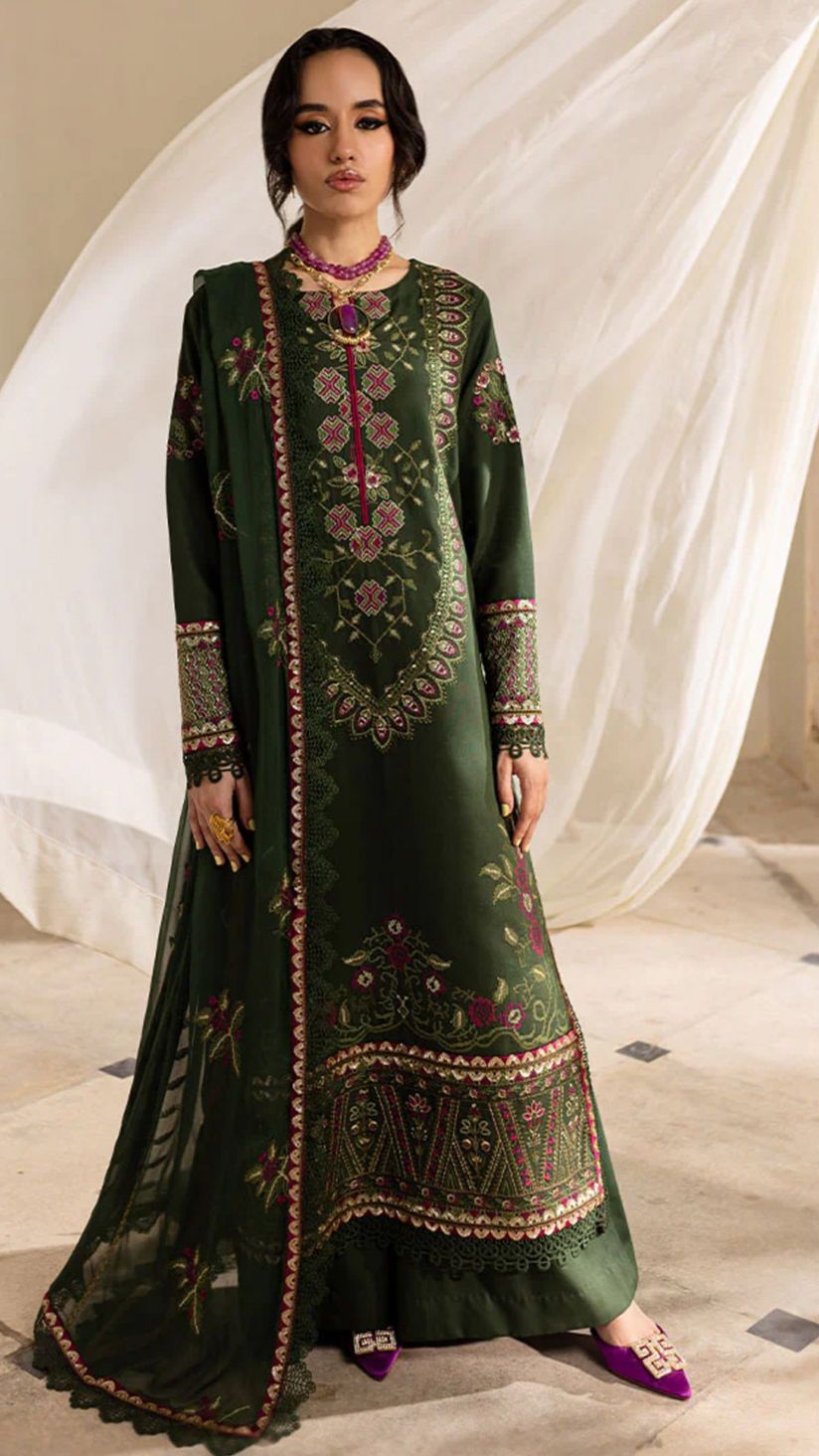 Luxury Dhanak 3 Piece Embroidered