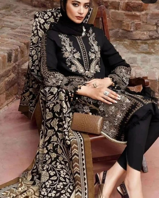 Luxury Dhanak 3 Piece Embroidered