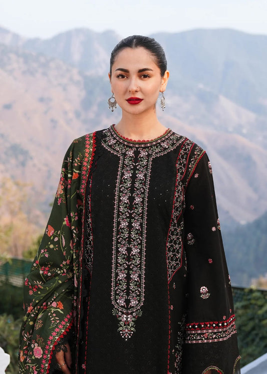Elegant Dhanak 3 Piece Embroidered