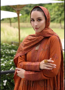 Elegant Dhanak 3 Piece Embroidered