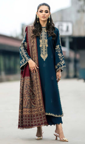 Premium Dhanak 3 Piece Embroidered