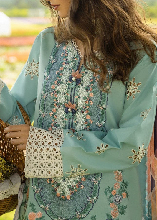 Elegant Dhanak 3 Piece Embroidered