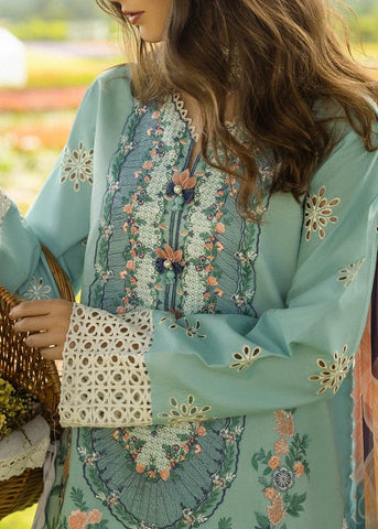 Elegant Dhanak 3 Piece Embroidered