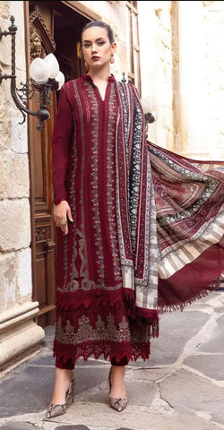 Premium Dhanak 3 Piece Embroidered