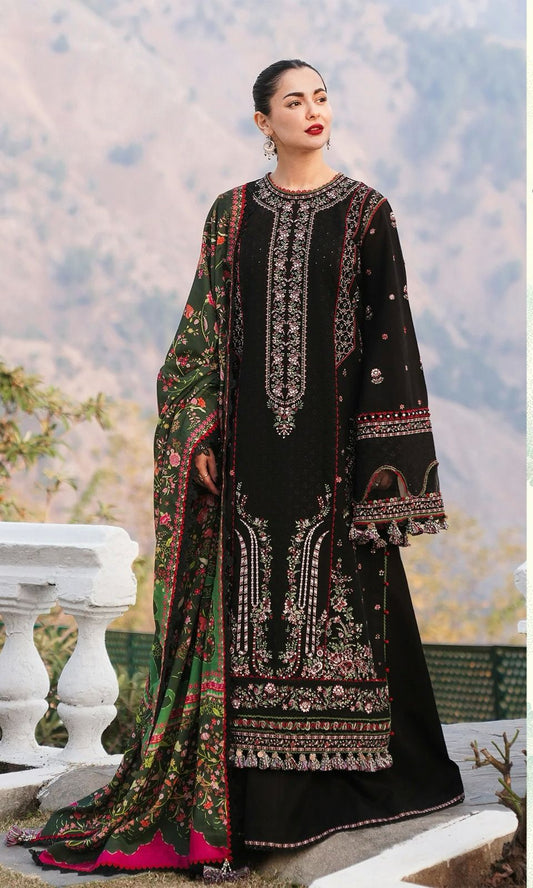 Elegant Dhanak 3 Piece Embroidered