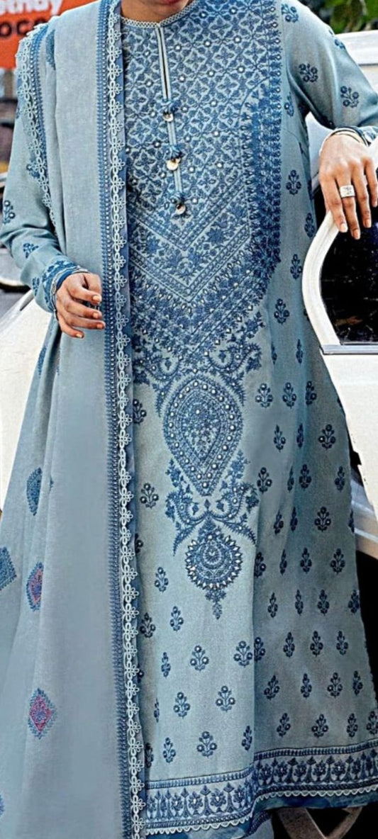 Luxury Dhanak 3 Piece Embroidered