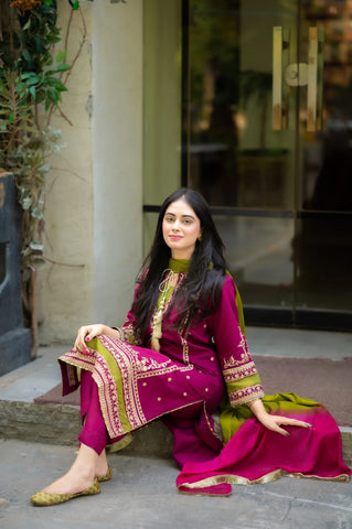 Luxury Dhanak 3 Piece Embroidered