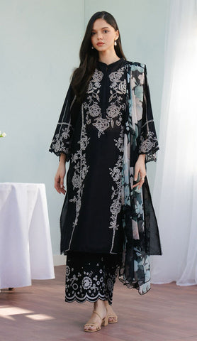 Elegant Dhanak 3 Piece Embroidered