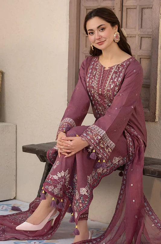 Premium Dhanak 3 Piece Embroidered