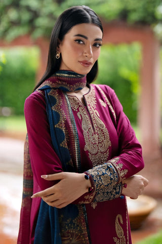 Elegant Dhanak 3 Piece Embroidered