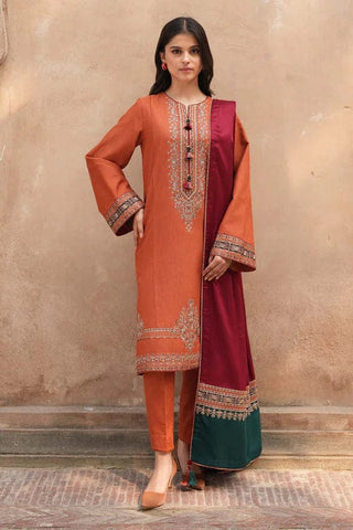 Elegant Dhanak 3 Piece Embroidered