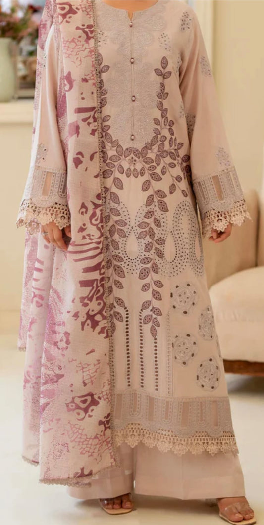 Luxury Dhanak 3 Piece Embroidered