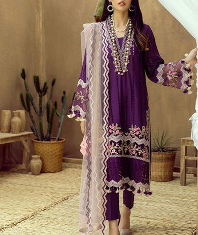 Premium Linen 3 Piece Embroidered