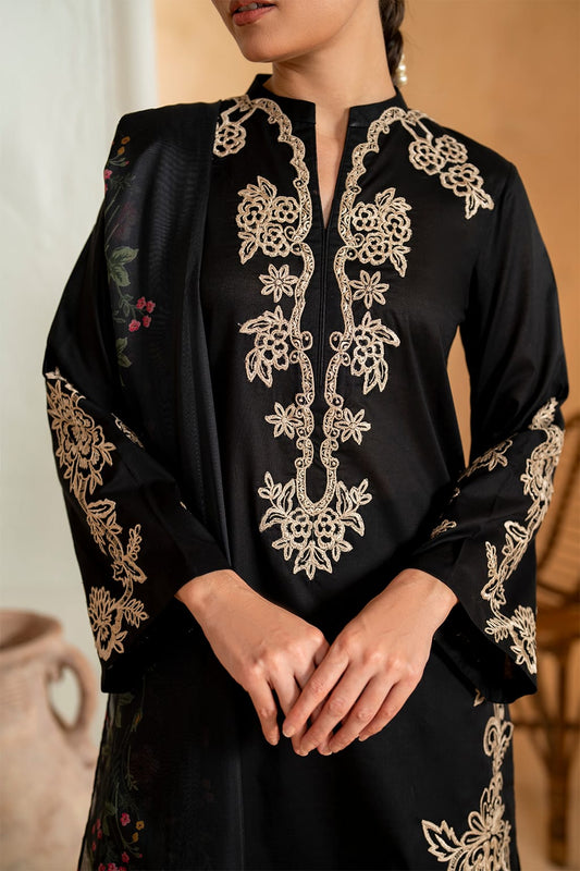 Premium Dhanak 3 Piece Embroidered