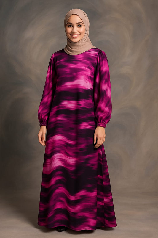 Elegant Printed Abaya