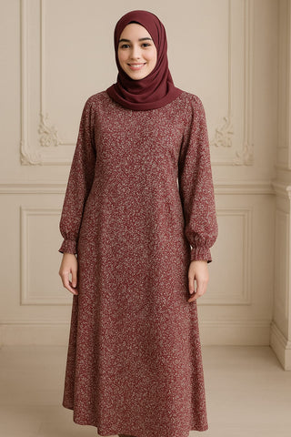 Elegant Printed Abaya