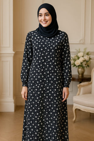 Elegant Printed Abaya