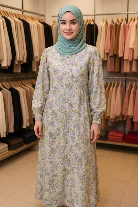 Elegant Printed Abaya