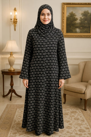 Elegant Printed Abaya