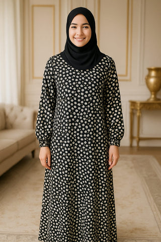 Elegant Printed Abaya