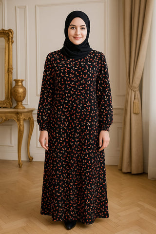 Elegant Printed Abaya