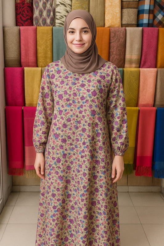 Elegant Printed Abaya