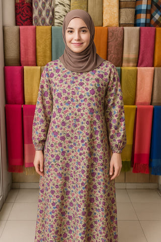 Elegant Printed Abaya